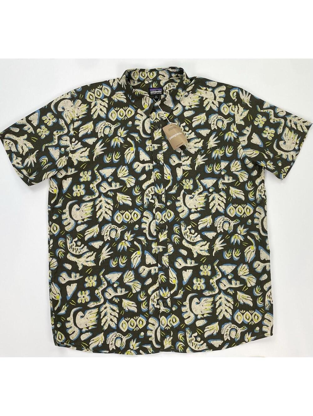NWT Patagonia Go To Shirt Across Oceans Pine Needle Green Size XXL